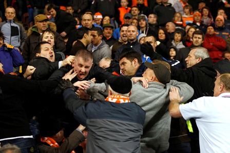 Crowd trouble mars Whites' draw at Blackpool 